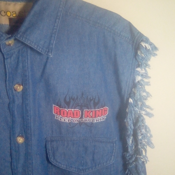 Coast Denim Chambray Trucker Shirt Road King - Picture 3 of 16